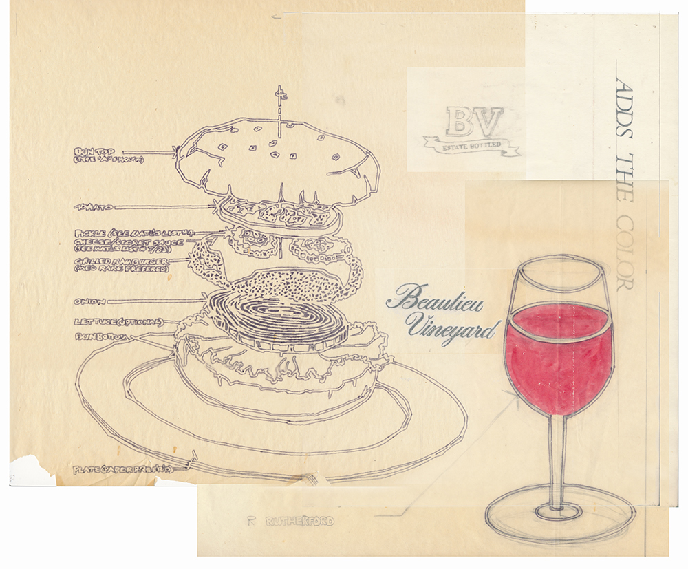 BV Vineyards pencil ad comp Ads the Color campaign